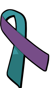 trauma, abuse awareness ribbon